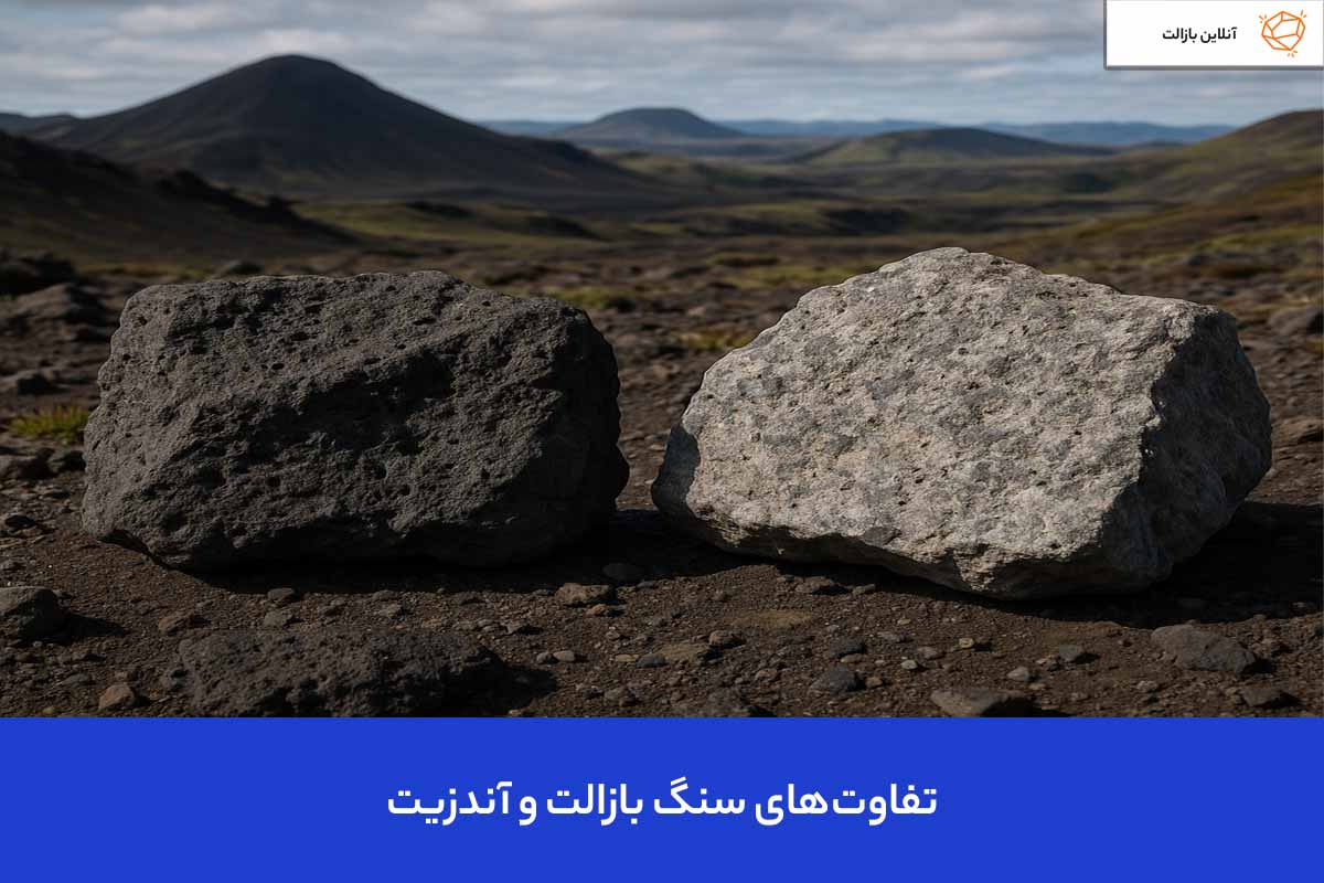 Differences between basalt and andesite تفاوت های سنگ بازالت و آندزیت