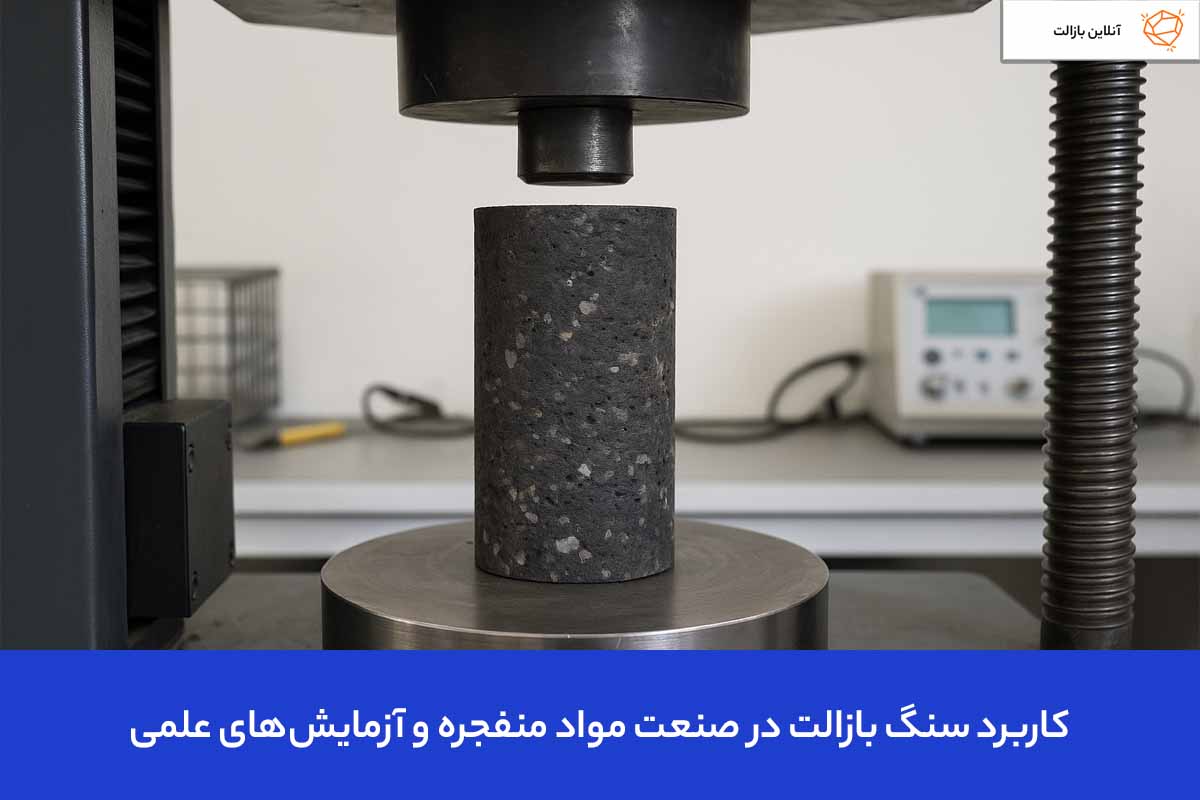 Use of basalt stone in the explosives industry and scientific experiments کاربرد سنگ بازالت در صنعت مواد منفجره و آزمایشهای علمی